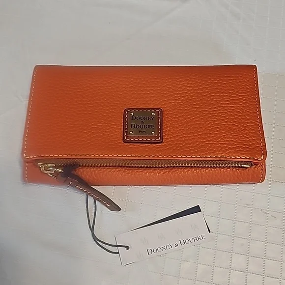 Dooney Bourke Bags Dooney Bourke Pebble Grain Foldover Wallet Poshmark